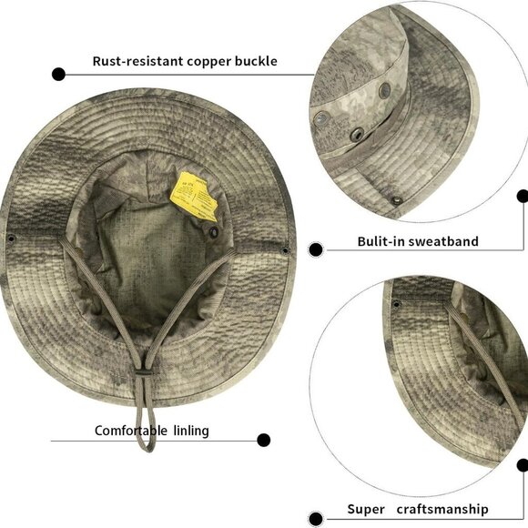 Sun Hats for Men Women Bucket Hat UPF 50+ Boonie Hat Foldable UV Protection Hiki - Picture 4 of 7